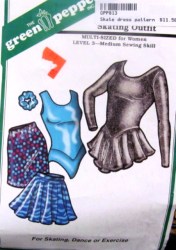 812 CRYSTAL LAKE SKATING LEOARDS,SKIRTS GIRLS PATTERN 8-14 uncut